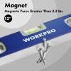 imageWORKPRO 3Piece Spirit Level Set 12quot 20quot 40quot Level Set with Magnetic Torpedo Level 4590180Bubbles Measuring Open Top View Design Aluminium Alloy Levels with Carrying Bag