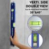 imageWORKPRO 3Piece Spirit Level Set 12quot 20quot 40quot Level Set with Magnetic Torpedo Level 4590180Bubbles Measuring Open Top View Design Aluminium Alloy Levels with Carrying Bag
