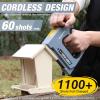imageWORKPRO 5 in 1 Cordless Staple Gun 36V Rechargeable Electric Stapler with 2000 Staples and Nails Upholstery Staple Gun for Wood Furniture Office and DIY Projects