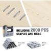 imageWORKPRO 5 in 1 Cordless Staple Gun 36V Rechargeable Electric Stapler with 2000 Staples and Nails Upholstery Staple Gun for Wood Furniture Office and DIY Projects
