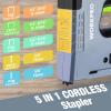 imageWORKPRO 5 in 1 Staple Gun110V Corded Brad Nailer with 2000 Staples and Nails Electric Staple Gun for DIY Project of Woodworking