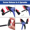 imageWORKPRO 6quot Mini Bar Clamps for Woodworking OneHanded ClampSpreader Wood Clamps Set Screw Change F Clamps with 50LBS Load Limit 4 Pack2