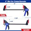 imageWORKPRO 6quot Mini Bar Clamps for Woodworking OneHanded ClampSpreader Wood Clamps Set Screw Change F Clamps with 50LBS Load Limit 4 Pack2