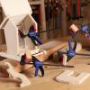 imageWORKPRO 6quot Mini Bar Clamps for Woodworking OneHanded ClampSpreader Wood Clamps Set Screw Change F Clamps with 50LBS Load Limit 4 Pack4