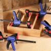 imageWORKPRO 6quot Mini Bar Clamps for Woodworking OneHanded ClampSpreader Wood Clamps Set Screw Change F Clamps with 50LBS Load Limit 4 Pack4