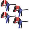 imageWORKPRO 6quot Mini Bar Clamps for Woodworking OneHanded ClampSpreader Wood Clamps Set Screw Change F Clamps with 50LBS Load Limit 4 Pack4