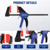 imageWORKPRO 6quot Mini Bar Clamps for Woodworking OneHanded ClampSpreader Wood Clamps Set Screw Change F Clamps with 50LBS Load Limit 4 Pack4