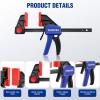 imageWORKPRO 6quot Mini Bar Clamps for Woodworking OneHanded ClampSpreader Wood Clamps Set Screw Change F Clamps with 50LBS Load Limit 4 Pack4