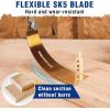 imageWORKPRO 8 Inch Japanese Pull Saw DoubleEdged Hand Saw for Wood Cutting with 79ampamp18 TPI SK5 Flexible Blade NonSlip Beech Handle for Woodworking10 inch