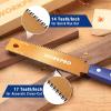 imageWORKPRO 8 Inch Japanese Pull Saw DoubleEdged Hand Saw for Wood Cutting with 79ampamp18 TPI SK5 Flexible Blade NonSlip Beech Handle for Woodworking6 inchcompact