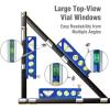imageWORKPRO Torpedo Level Magnetic Verti Site 4 Vial for Conduit Bending Aluminum Alloy Construction 612 inch
