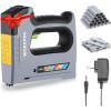 imageWORKPRO 5 in 1 Cordless Staple Gun 36V Rechargeable Electric Stapler with 2000 Staples and Nails Upholstery Staple Gun for Wood Furniture Office and DIY Projects