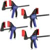 imageWORKPRO 6quot Mini Bar Clamps for Woodworking OneHanded ClampSpreader Wood Clamps Set Screw Change F Clamps with 50LBS Load Limit 4 Pack4
