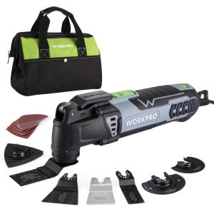 imageWORKPRO 20V Oscillating Tool Kit Cordless and Brushless 19000 RPM Orbiting Multi Tool with 6 Variable Speeds 36Oscillation Angle 21pcs Saw Accessories 1 Rechargeable Battery and Carrying BagCorded