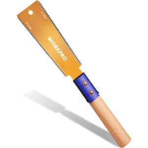 imageWORKPRO 8 Inch Japanese Pull Saw DoubleEdged Hand Saw for Wood Cutting with 79ampamp18 TPI SK5 Flexible Blade NonSlip Beech Handle for Woodworking6 inch