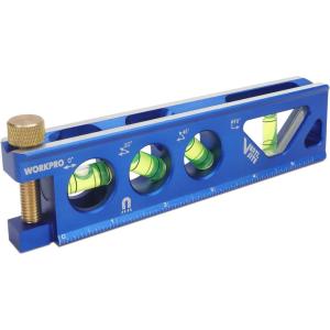 imageWORKPRO Torpedo Level Magnetic Verti Site 4 Vial for Conduit Bending Aluminum Alloy Construction 612 inch