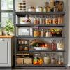 imageWORKPRO 5Tier Metal Storage Shelving Unit 36W x 18D x 72H Adjustable Storage Rack Heavy Duty Shelf with Particle Board 4000 lbs Load Capacity Total for Garage Warehouse BlackSilverBlackSilver