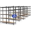 imageWORKPRO 5Tier Metal Storage Shelving Unit 36W x 18D x 72H Adjustable Storage Rack Heavy Duty Shelf with Particle Board 4000 lbs Load Capacity Total for Garage Warehouse BlackSilverBlackSilver
