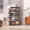 imageWORKPRO 5Tier Metal Storage Shelving Unit 36W x 18D x 72H Adjustable Storage Rack Heavy Duty Shelf with Particle Board 4000 lbs Load Capacity Total for Garage Warehouse BlackSilverBlackSilver