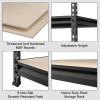 imageWORKPRO 5Tier Metal Storage Shelving Unit 36W x 18D x 72H Adjustable Storage Rack Heavy Duty Shelf with Particle Board 4000 lbs Load Capacity Total for Garage Warehouse BlackSilverBlack