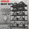 imageWORKPRO 5Tier Metal Storage Shelving Unit 36W x 18D x 72H Adjustable Storage Rack Heavy Duty Shelf with Particle Board 4000 lbs Load Capacity Total for Garage Warehouse BlackSilverBlack