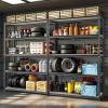 imageWORKPRO 5Tier Metal Storage Shelving Unit 36W x 18D x 72H Adjustable Storage Rack Heavy Duty Shelf with Particle Board 4000 lbs Load Capacity Total for Garage Warehouse BlackSilverBlackSilver
