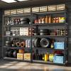 imageWORKPRO 5Tier Metal Storage Shelving Unit 36W x 18D x 72H Adjustable Storage Rack Heavy Duty Shelf with Particle Board 4000 lbs Load Capacity Total for Garage Warehouse BlackSilverBlack