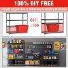 imageWORKPRO 5Tier Metal Storage Shelving Unit 36W x 18D x 72H Adjustable Storage Rack Heavy Duty Shelf with Particle Board 4000 lbs Load Capacity Total for Garage Warehouse BlackSilverBlack