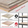 imageWORKPRO 5Tier Metal Storage Shelving Unit 36W x 18D x 72H Adjustable Storage Rack Heavy Duty Shelf with Particle Board 4000 lbs Load Capacity Total for Garage Warehouse BlackSilverBlackSilver