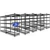 imageWORKPRO 5Tier Metal Storage Shelving Unit 48W x 24D x 72H Adjustable Storage Rack Heavy Duty Shelf 4000 lbs Load Capacity Total for Garage Kitchen Bathroom Warehouse BlackSliverBlackSliver