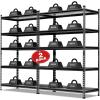 imageWORKPRO 5Tier Metal Storage Shelving Unit 48W x 24D x 72H Adjustable Storage Rack Heavy Duty Shelf 4000 lbs Load Capacity Total for Garage Kitchen Bathroom Warehouse BlackSliverBlackSliver