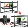 imageWORKPRO 5Tier Metal Storage Shelving Unit 48W x 24D x 72H Adjustable Storage Rack Heavy Duty Shelf 4000 lbs Load Capacity Total for Garage Kitchen Bathroom Warehouse BlackSliverBlackSliver
