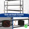 imageWORKPRO 5Tier Steel Shelving UnitBlack 35310W x 1712D x 72H Adjustable Storage Rack Heavy Duty Shelf with MDF Board 1650 lbs Load Capacity Total for Garage Basement Warehouse Kitchen1