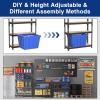 imageWORKPRO 5Tier Steel Shelving UnitBlack 35310W x 1712D x 72H Adjustable Storage Rack Heavy Duty Shelf with MDF Board 1650 lbs Load Capacity Total for Garage Basement Warehouse Kitchen1