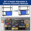 imageWORKPRO 5Tier Steel Shelving UnitBlack 35310W x 1712D x 72H Adjustable Storage Rack Heavy Duty Shelf with MDF Board 1650 lbs Load Capacity Total for Garage Basement Warehouse Kitchen1