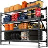 imageWORKPRO 5Tier Steel Shelving UnitBlack 35310W x 1712D x 72H Adjustable Storage Rack Heavy Duty Shelf with MDF Board 1650 lbs Load Capacity Total for Garage Basement Warehouse Kitchen1