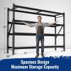 imageWORKPRO 5Tier Steel Shelving UnitBlack 35310W x 1712D x 72H Adjustable Storage Rack Heavy Duty Shelf with MDF Board 1650 lbs Load Capacity Total for Garage Basement Warehouse Kitchen1