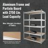 imageWORKPRO 5Tier Storage Shelving Unit 48W x 24D x 72H Adjustable Storage Rack Heavy Duty Aluminum Alloy Shelf 2750 lbs Load Capacity Total for Garage Kitchen Bathroom Warehouse10