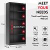 imageWORKPRO Storage Cabinet Metal Garage Cabinets with Doors and Shelves Tall Locking Steel Cabinet for Tools Office Home Shops 71quot H x 3112quot W x 1534quot D 900 LBS Load CapacityTotal Black 4 Keys
