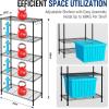 imageWORKPRO Storage Shelves 5 Tier Metal Shelving Unit Garage Wire Rack Standing Adjustable Shelves with Hooks for Pantry Closet Kitchen Basement 30quot W x 14quot D x 60quot H Capacity 750 LBSTotal30 W x 14 D x 60 H