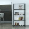 imageWORKPRO Storage Shelves 5 Tier Metal Shelving Unit Garage Wire Rack Standing Adjustable Shelves with Hooks for Pantry Closet Kitchen Basement 30quot W x 14quot D x 60quot H Capacity 750 LBSTotal30 W x 14 D x 60 H