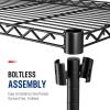 imageWORKPRO Storage Shelves 5 Tier Metal Shelving Unit Garage Wire Rack Standing Adjustable Shelves with Hooks for Pantry Closet Kitchen Basement 30quot W x 14quot D x 60quot H Capacity 750 LBSTotal30 W x 14 D x 60 H