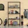 imageWORKPRO Storage Shelves 5 Tier Metal Shelving Unit Garage Wire Rack Standing Adjustable Shelves with Hooks for Pantry Closet Kitchen Basement 30quot W x 14quot D x 60quot H Capacity 750 LBSTotal30 W x 14 D x 60 H