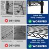 imageWORKPRO Storage Shelves 5 Tier Metal Shelving Unit Garage Wire Rack Standing Adjustable Shelves with Hooks for Pantry Closet Kitchen Basement 30quot W x 14quot D x 60quot H Capacity 750 LBSTotal30 W x 14 D x 60 H