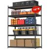 imageWORKPRO 5Tier Metal Storage Shelving Unit 36W x 18D x 72H Adjustable Storage Rack Heavy Duty Shelf with Particle Board 4000 lbs Load Capacity Total for Garage Warehouse BlackSilverBlack