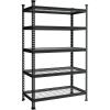 imageWORKPRO 5Tier Metal Storage Shelving Unit 48W x 24D x 72H Adjustable Storage Rack Heavy Duty Shelf 4000 lbs Load Capacity Total for Garage Kitchen Bathroom Warehouse BlackSliverGrey