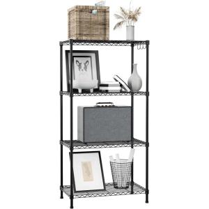 imageWORKPRO Storage Shelves 5 Tier Metal Shelving Unit Garage Wire Rack Standing Adjustable Shelves with Hooks for Pantry Closet Kitchen Basement 30quot W x 14quot D x 60quot H Capacity 750 LBSTotal24 W x 14 D x 48 H