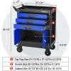 imageWORKPRO 275 Inch 3Drawer Rolling Tool Chest with Wheels Portable Steel Tool Cabinets with Drawers Liners and Locking System for Warehouse Garage Black and Blue