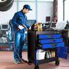imageWORKPRO 275 Inch 3Drawer Rolling Tool Chest with Wheels Portable Steel Tool Cabinets with Drawers Liners and Locking System for Warehouse Garage Black and Blue