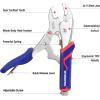 imageWORKPRO 2Piece Locking Pliers Set CRV Steel Locking Pliers 7 Inch Curved Jaw and 612 Inch Long Nose Quick Release Fit for Clamping Twisting Welding
